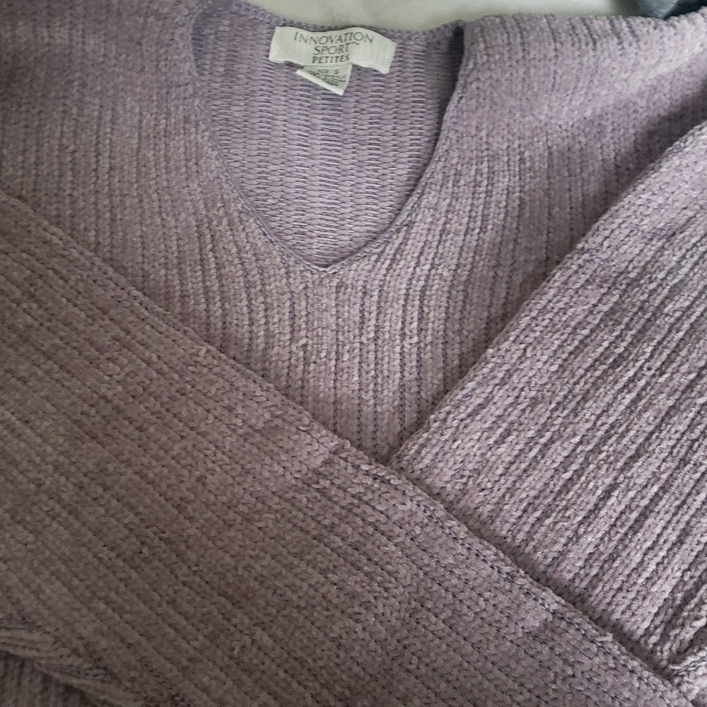 Light purple oversized knit sweater